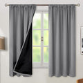 BGment 100% Blackout Curtains for Bedroom 63 Inch Length 2 Panels, Thermal Insulated Room Darkening Curtains Rod Pocket Soundproof Bedroom Living Room Window Curtains, Dove Grey, Each 42 Inch Wide
