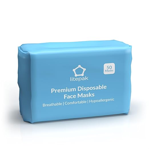 2,000pcs Disposable Face Masks- 3 Ply Breathable Mask For Adults - Blue (40 Packs of 50)