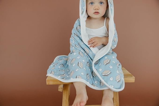 Copper Pearl Hooded Bath Towels Premium Knit/Terry Cloth Baby Towels with Hood, Pockets, and Cool Designs - Great to Gift and Make Bath Time Fun - Baby Bath Towel, S'Mores