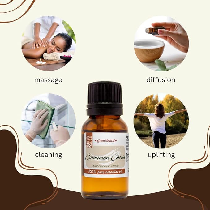 Cinnamon Essential Oil (Cassia) - 32 fl oz - 100% Pure Essential Oil - Aluminum Bottle - Greenhealth