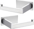 LANC Self-Adhesive Toilet Tissue Holder, Brushed Nickel Toilet Paper Holder Wall Mounted for Bathroom Washroom Stick On Tissue Roll Holder with Drill Free Left and Right 2 Pack, A8307BN-LRP2