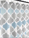 VCNY Home Universal Bathroom Fabric Shower Curtain for Men or Women: Muted Tones of Blue and Grey (Conrad Multi)