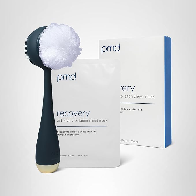 PMD Clean Body - Smart Body Cleansing Device with Silicone Brush & Three Interchangeable Attachments - Waterproof - SonicGlow Vibration - Cleanse, Exfoliate, & Massage Body
