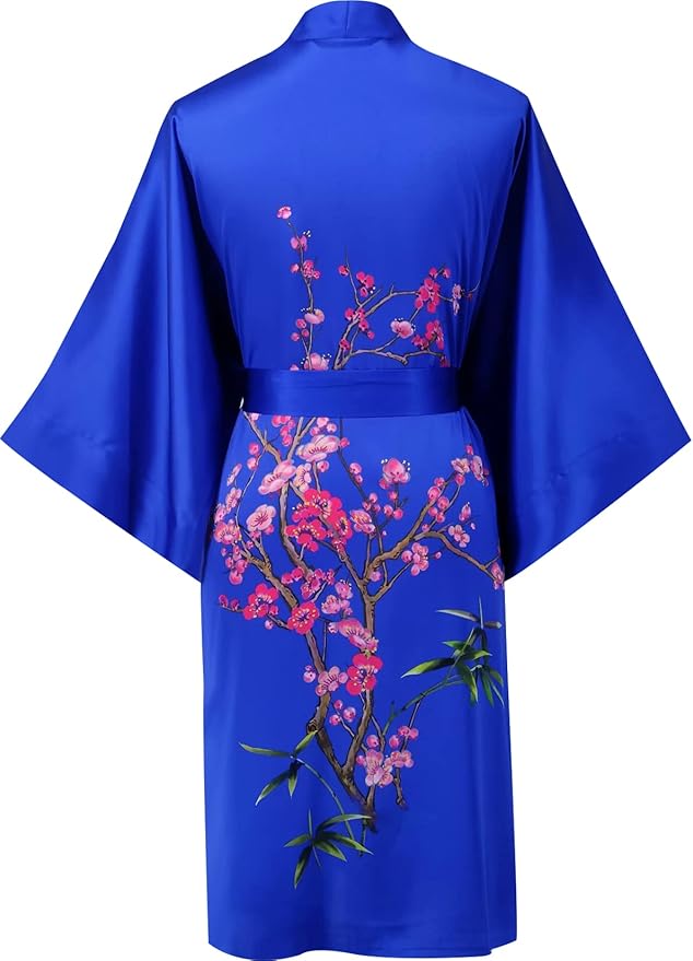 women's 100% silk kimono, short bathrobe pajamas, kimono pajamas