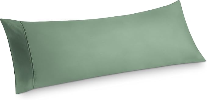 Bedsure Body Pillow Case Cover - Sage Green Brushed Microfiber Long Pillow Cases, Ultra Soft and Cozy Body Pillowcase with Envelope Closure, Wrinkle, Fade and Stain Resistant, 1 Pack, 20x54 Inches