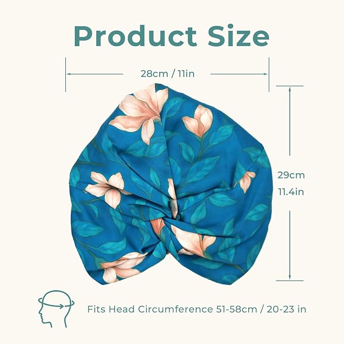 100% Mulberry Silk Bonnet, Double-Layered Hair Bonnet for Sleeping Women, Pure Silk Turban, Night Sleep Hair Wrap