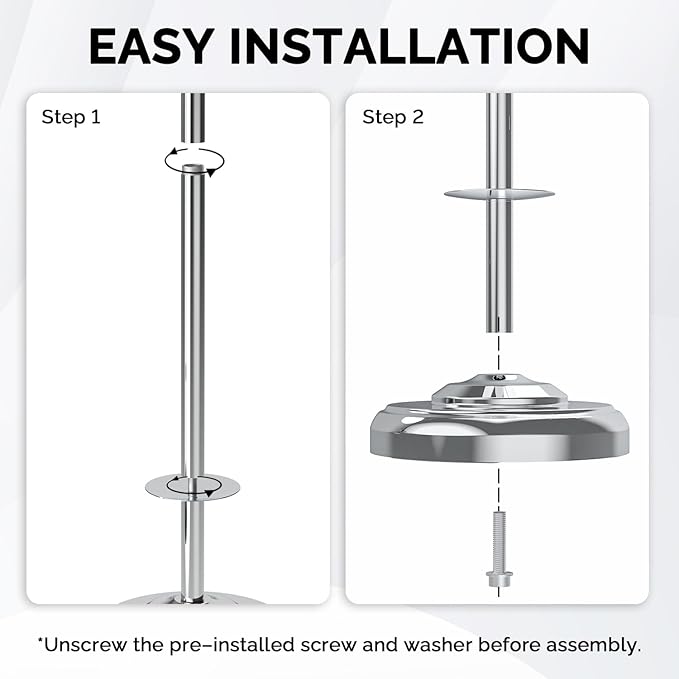 Freestanding Toilet Paper Holder Stand with Storage – Holds 4 Extra Rolls – Chrome Toilet Paper Holder for Bathroom – Sturdy Base, Classic Retro Style, Space-Saving Bathroom Storage Organizer