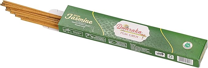 Dwaraka - Incense Sticks - Jasmine, 100 Sticks, All Natural, Chemical Free