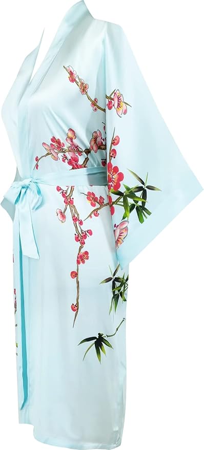 women's 100% silk kimono, short bathrobe pajamas, kimono pajamas