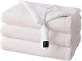 Electric Heated Blanket Twin Size, Washable Blanket Warmer for Home for Adults, Fast Heating Super Cozy Soft Fabric, 62" x 84", 9 Heat Levels, 1-9H Auto-Off, ETL Certified, Pink White