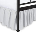 Ruffled Bed Skirt with Split Corners, Light Grey, King 16 Inch Drop Bedskirt, Hotel Quality Brushed Microfiber Wrinkle Free Dust Ruffle Bed Skirt King Size