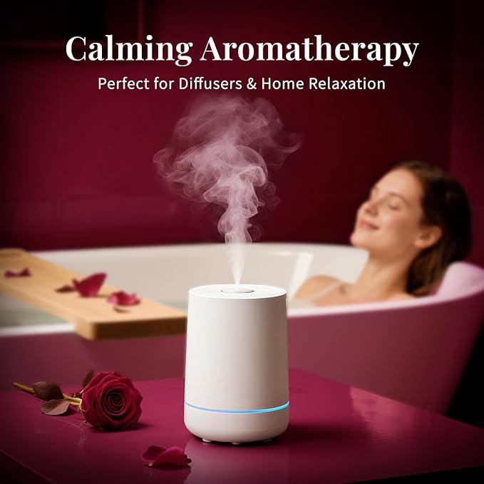 SU JUABA Rose Essential Oil 4 Fl Oz, 100% Pure Rose Oil for Face, Skin, Hair, Diffuser, Aromatherapy -118ml