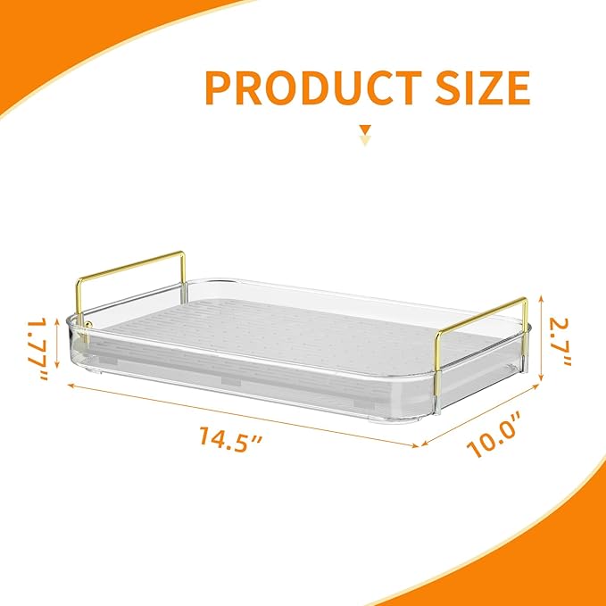Seoneiro Whiskey Tray, Glass Cup Rack, Mug Holder, Coffee Cup Organizer, Bathroom Countertop with Drain Board Wine Glass Decorative Food Tray, Kitchen Spice Rack