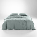 Olive + Crate Tencel Eucalyptus Cooling Duvet Cover Set - Hypoallergenic, Lyocell Tencel Duvet Cover - Soft, Temperature Regulating with Hidden Button Closure & Corner Ties - Twin XL [Eucalyptus]