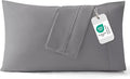 Bedsure Queen Pillow Cases Set of 2 - Silver Grey Brushed Microfiber Pillowcase 2 Pack, Super Soft and Cozy Pillow Case Covers with Envelope Closure, Wrinkle, Fade and Stain Resistant, 20x30 Inches