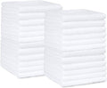 Amazon Basics Fast Drying Cotton Washcloths for Bathroom, Machine Washable, Soft and Absorbent, 12 x 12 in, White, 60 Pack
