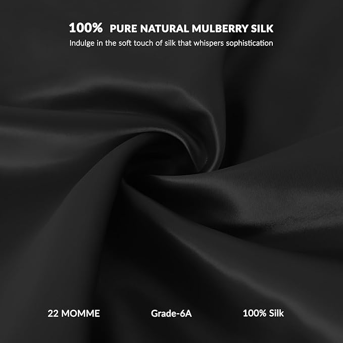 100% Mulberry Silk Bonnet for Sleeping for Women, Double-Layer Real Silk Hair Bonnet Sleep Cap Hair Wrap