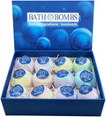 Bath Bombs Salt Balls,12 PCS Gift Set,Vanilla Lavender l Rose Extract Essential Oils,Moisturizing Dry Skin,Fizzy Spa,Relaxing,Bubble Bath Bomb for Gifts Idea for Men Women