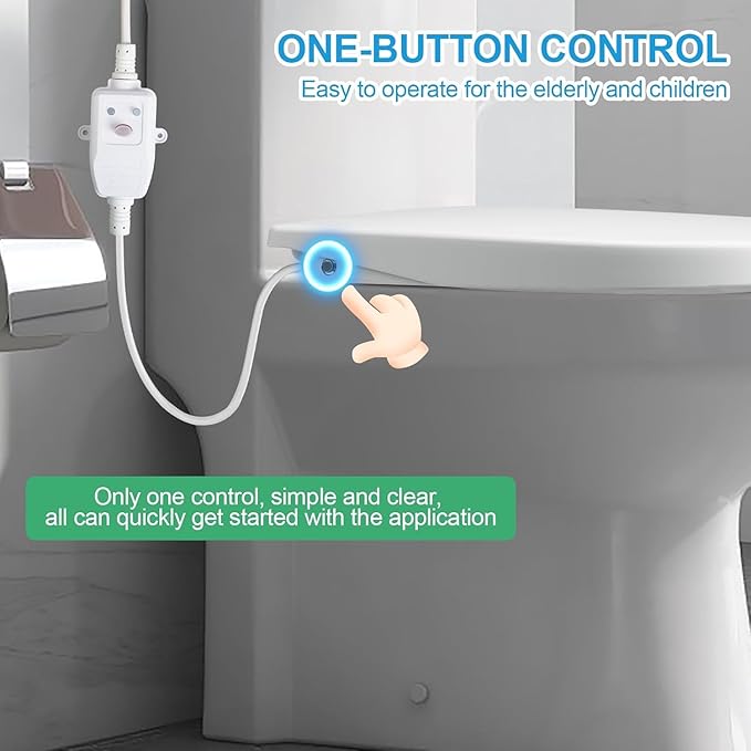 Heated Toilet Seat - Elongated Smart Toilet Seat with 3 Heating Modes, Bidet Attachment for Toilet, Auto Night Light, Temperature Display & Leakage Protection - Easy Clean & Install