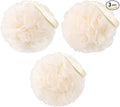 AmazerBath Loofah Sponge, Shower Loofah 60g/PCS - Body Scrubber Loofa Set of 3 Cream Color, Bath Sponge for Men and Women