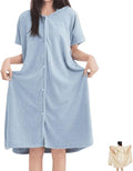 Women’s Cozy Hooded Textured Grid Bathrobe – Soft Lightweight Loungewear Robe with