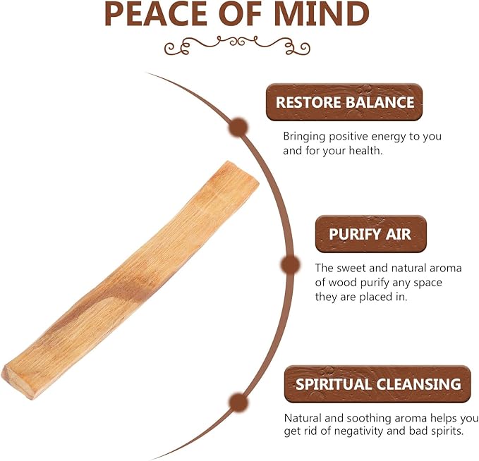 NUOBESTY Natural Wood Incense Stick for Aromatherapy and Meditation Smudging Stick for Stress Relief Air Purifying and for Yoga Bedroom and Home Use