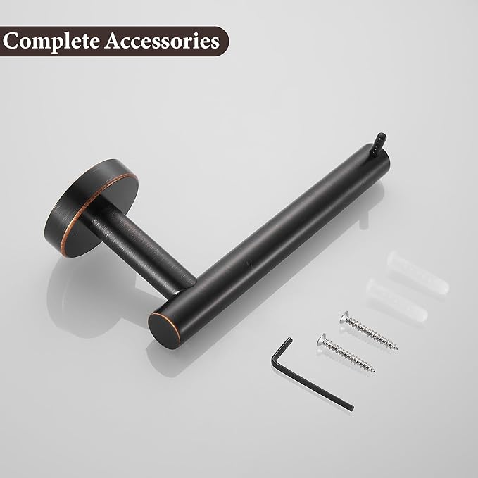 WINCASE Toilet Paper Holder Towel Holder, Oil Rubbed Bronze Bathroom Hardware Set, Hand Towel Ring Toilet Paper Roll Holder Wall Mount, Rustic Farmhouse Rustproof Stainless Steel Bathroom Accessories