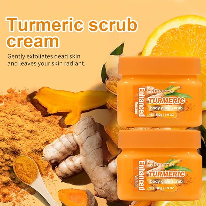 Turmeric Body Glow Scrub - 9.9 oz | Deep Exfoliating Cream