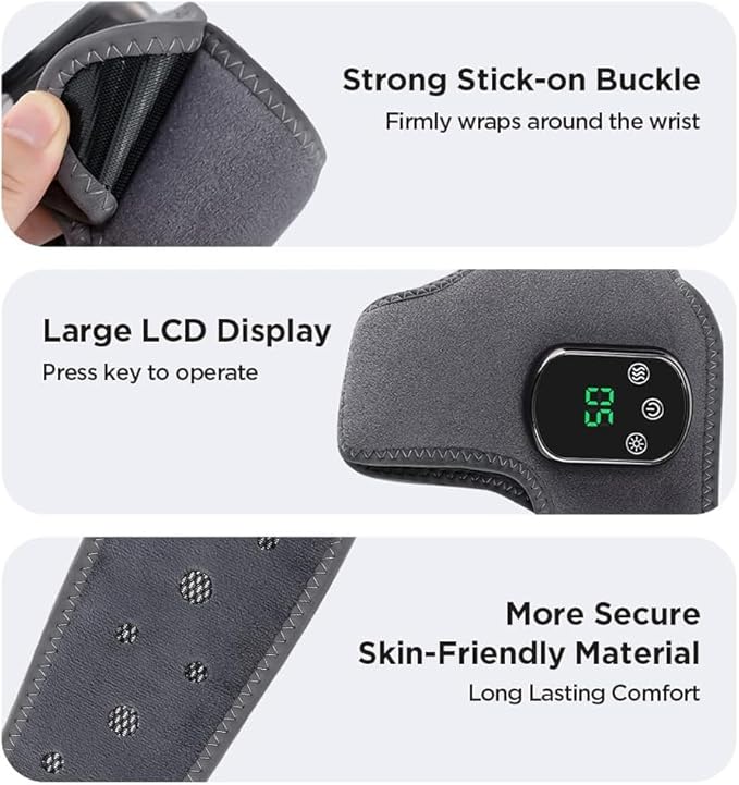 Foot Massager, Foot Triple Method Massager for Neuropathy Pain Relief - Electric Foot Massager with Heat, Compression for Plantar Fasciitis, Muscle Recovery (A-1PCS)