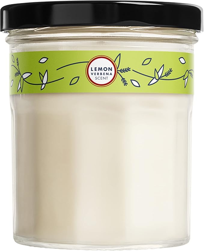 MRS. MEYER'S CLEAN DAY Scented Soy Aromatherapy Candle, 25 Hour Burn Time, Made with Soy Wax and Essential Oils, Lemon Verbena, 4.9 oz