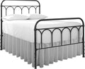 Cottingon Ruffled Bed Skirt with Split Corners-Dust Ruffle - 16" Drop 100% Microfiber Soft,Sheen & Luxurious Look - Bed Skirts (Light Grey -Full)
