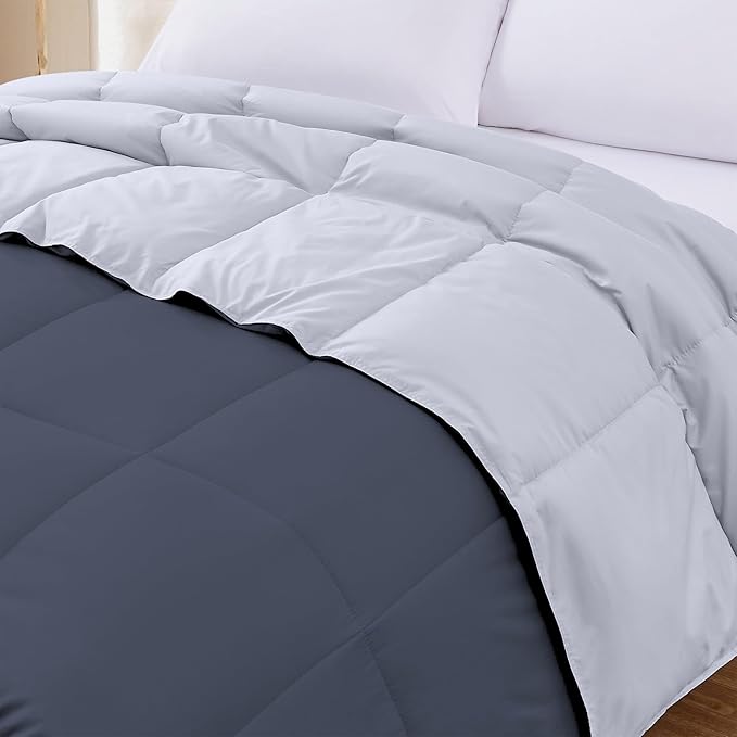 Modern Threads Down Alternative Reversible Comforter Denim/Cloud Blue Twin