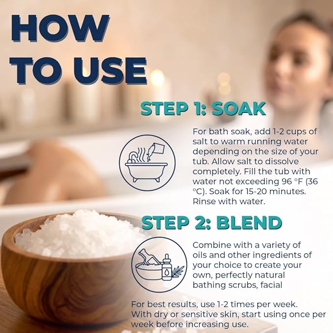 Natural Elephant Dead Sea Bath Salt Bathing and Foot Soak for Relaxing and Nourishing- 100% Pure with Essential Oil - Medium Coarse Grain (18 oz Jar, Lavender)