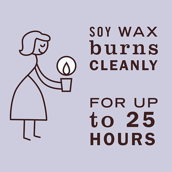 MRS. MEYER'S CLEAN DAY Soy Aromatherapy Candle, 25 Hour Burn Time, Made with Soy Wax and Essential Oils, Lavender, 4.9 oz