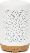 Earnest Living Essential Oil Diffuser White Ceramic Diffuser 250 ml Timers Night Lights and Auto Off Function Home Office Humidifier Aromatherapy Diffusers for Essential Oils