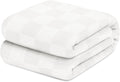 Avalon Bedding 100% Cotton Blankets King Size Thermal Blanket (108"x90") - Perfect Cotton Blanket King Size for Layering Bed in Any Season - Cotton Blankets for Bed (White)