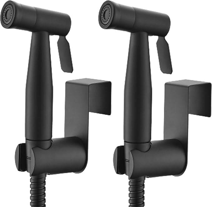 Purrfectzone Bidet, Stainless Steel Jet Spray for Toilet, Wall-Mounted - Matte Black
