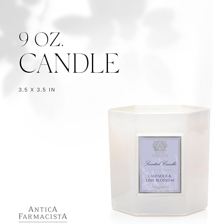 Antica Farmacista Luxury Scent Candle - Decorative Home Candle - Long-Lasting & Premium Scented - Luxury Gift - Lavender & Lime Blossom, 9 oz