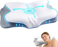 Cervical Neck Pillow for Pain Relief - Ergonomic Cooling Support, Contour Design for Side & Back Sleepers,Grey