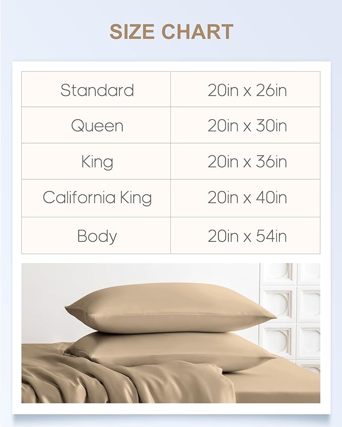 THXSILK Silk Pillowcase for Hair and Skin, 100% Mulberry Silk Bed Pillowcase 22 Momme, Hypoallergenic Soft Breathable Both Sides Silk Pillow Case with Hidden Zipper, King Pillow Case 20"x36", Taupe