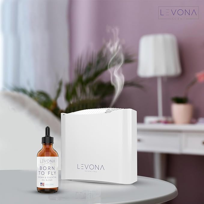Levona Scent Essential Oils - Scents for Home, Hotel & Office Use - Perfect for Home Diffuser & Humidifiers - Aroma Fragrance Oil, Ideal for Massage, Relaxation, and Spa - Born to Fly, 120ml