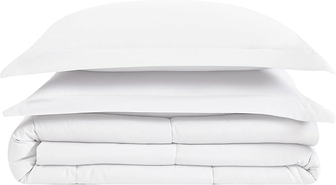 London Fog Garment Washed Solid Comforter Set White Microfiber 2-Piece Twin XL Comforter Set, Solid Themed, Adult and Teen, Oeko-TEX Certified