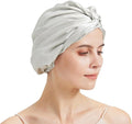 100% Mulberry Silk Bonnet, Double-Layered Hair Bonnet for Sleeping Women, Pure Silk Turban, Night Sleep Hair Wrap