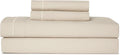 Casual Living Full Sheets Set 4 Piece Cooling Sheets with 2 Pillowcases Soft Microfiber Hypoallergenic Washable Bed Set Deep Pocket Lightweight Bedding Elasticized for Bedroom, Full, Beige