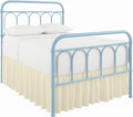Cottingon Ruffled Bed Skirt with Split Corners-Dust Ruffle - 12" Drop 100% Microfiber Soft,Sheen & Luxurious Look - Bed Skirts (Ivory -Queen)