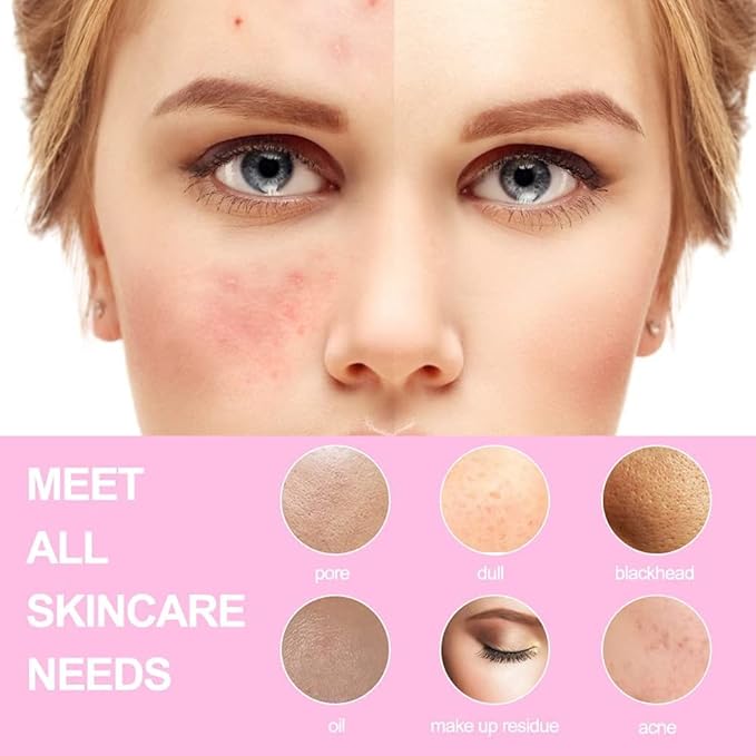 TOUCHBeauty Spin Brush Face Cleanser with 3 Brush Heads for Deep Cleansing Exfoliation and Massaging