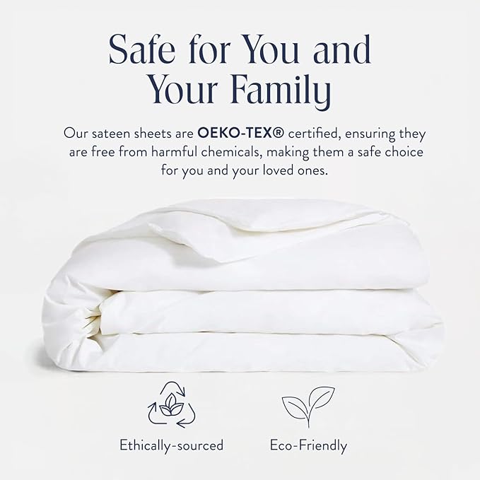 Brooklinen Luxury Sateen Duvet Cover - 100% Cotton, Full/Queen Size in White with Extra-Long Corner Ties and Button Closure | Best Luxury Sheets