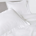 PeachSkinSheets Night Sweats: The Original 1500TC Soft King/Cali King Duvet Cover Set Classic White