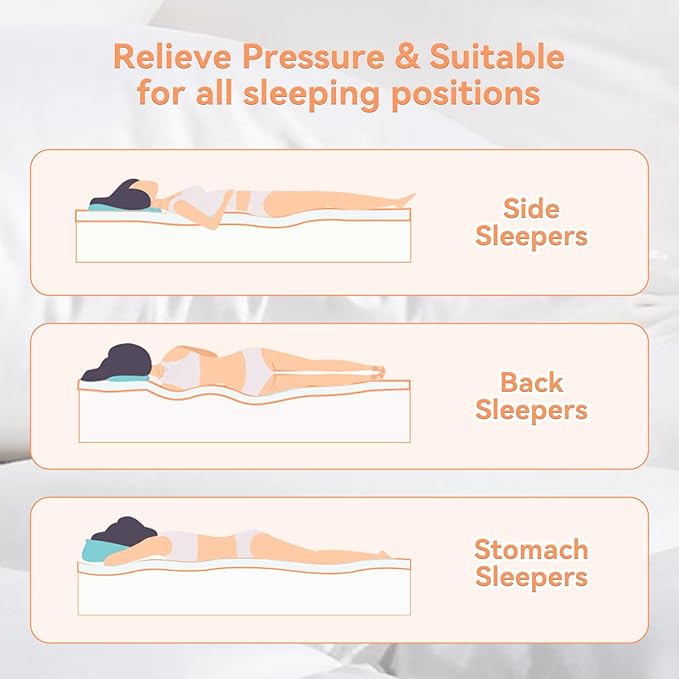 Topllen Full Mattress Topper for Back Pain Relief, Extra Thick Pillow Top Plush Mattress Pad with Deep Pocket, Soft Pillowtop Full Size Bed Toppers Filled Fluffy Down Alternative, White
