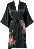 women's 100% silk kimono, short bathrobe pajamas, kimono pajamas